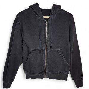 Stori Seek Zip Up Hooded Sweater Women's Faded Black Weighted Soft Lined 4